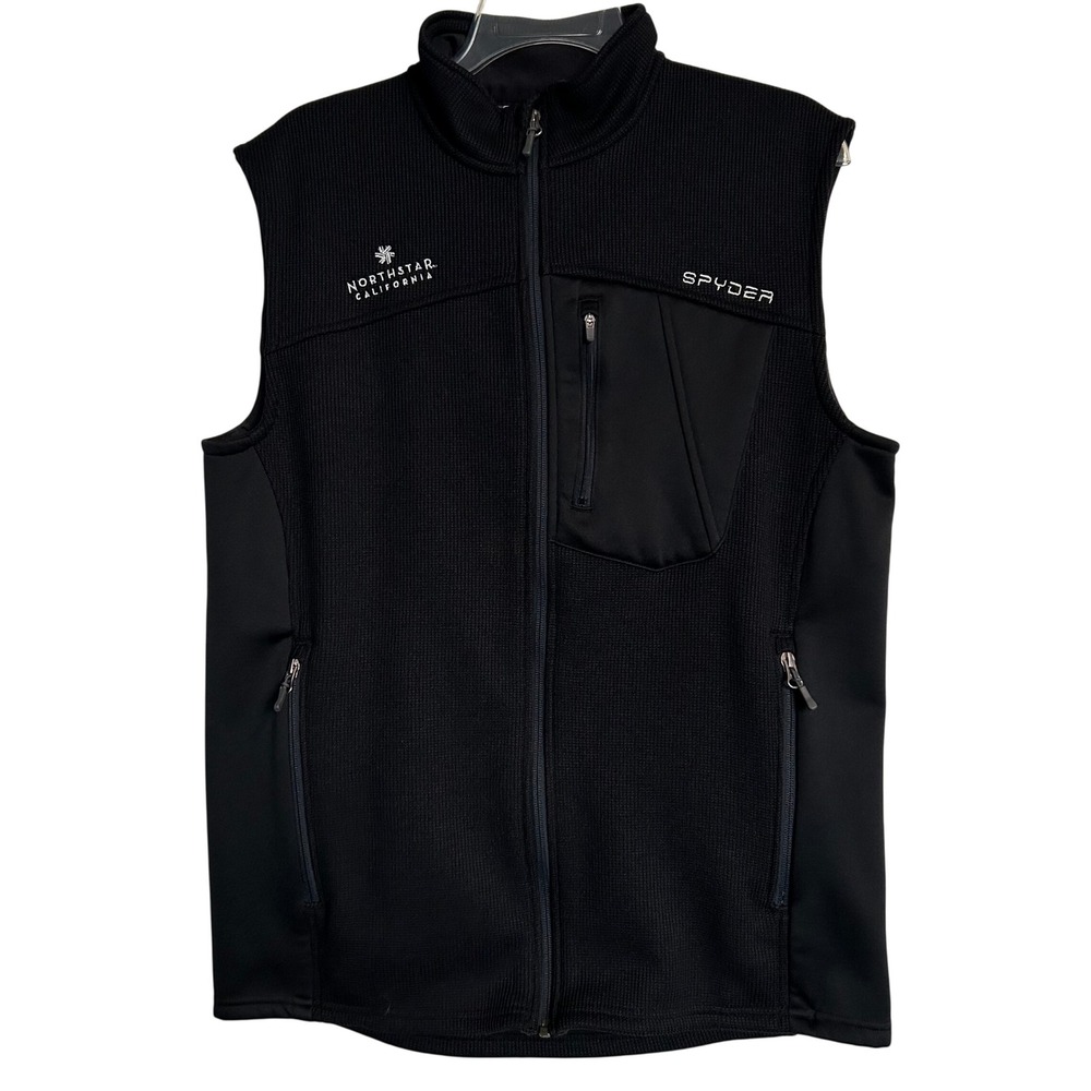 Spyder Mens‎ Vest Black Full Zip Sleeveless NorthStar California Logo